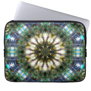 Capa Para Notebook Caleidoscópio em círculo e estrela em estilo acríl