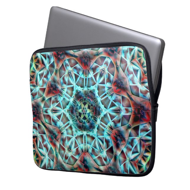 Capa Para Notebook Caleidoscópio em partes esbranquiçadas semelhantes (Frente Esquerda)