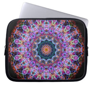 Capa Para Notebook Caleidoscópio roxo de Lotus