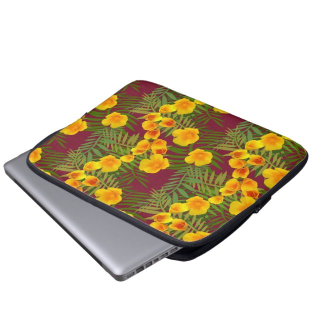 Capa Para Notebook California Poppy Sunshine (Frente Inferior)