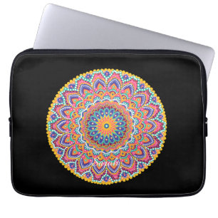 Capa Para Notebook Calm Linda e Colorida Floral Mandala