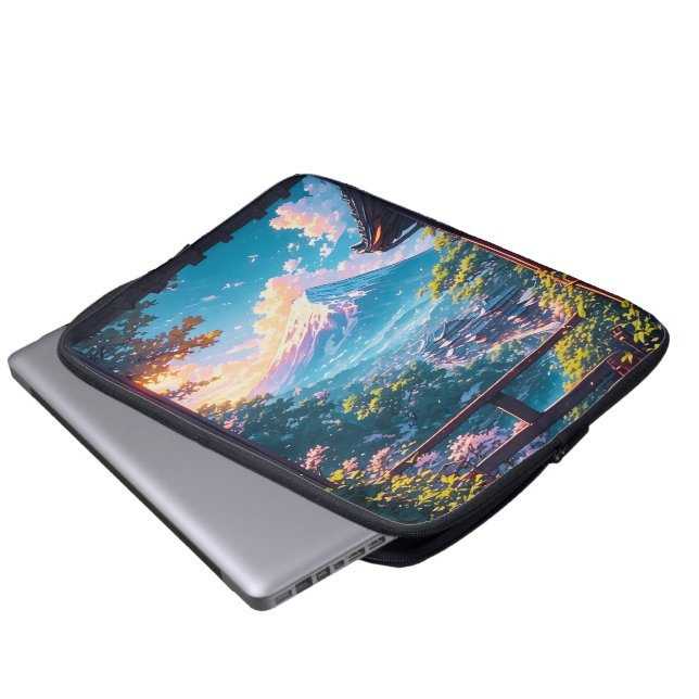 Capa Para Notebook Calma Matinal sobre Fuji (Frente Inferior)