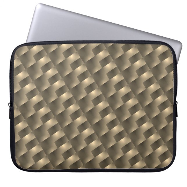 Capa Para Notebook Camada de Laptop castanho, retângulos, alivio. (Frente)