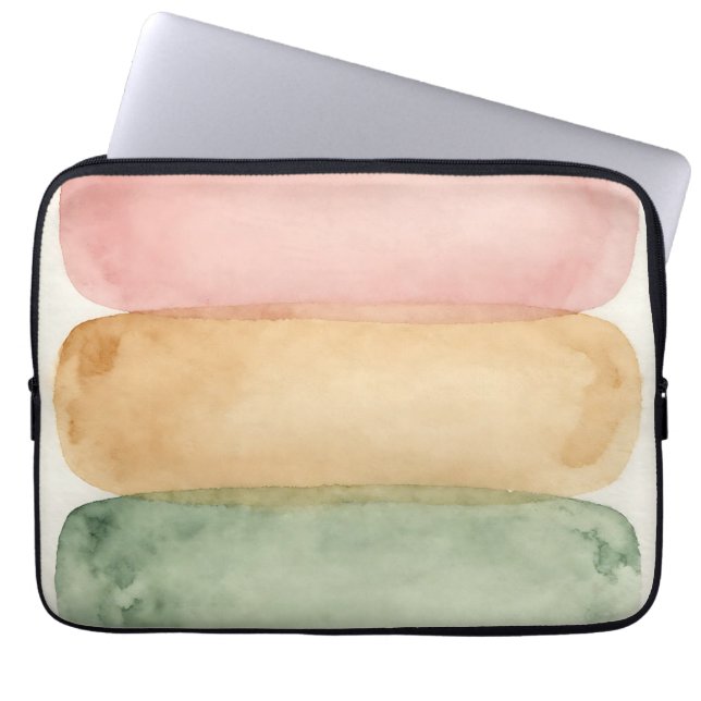 Capa Para Notebook Camadas de Bloco de Cor Pastel Aquarela (Frente)