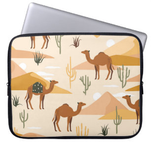 Capa Para Notebook Camels Dunes Cactos: Deserto Sem Costura