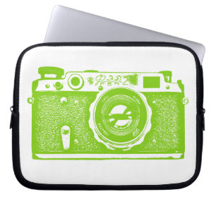 Capa Para Notebook Câmera Russa - Verde marciano em branco