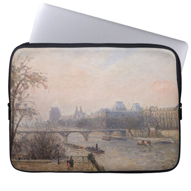Capa Para Notebook Camille Pissarro - O Sena e o Louvre (Frente)