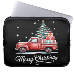 Capa Para Notebook Caminhão de Natal Divertido Árvore Essencial