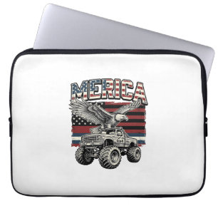 Capa Para Notebook Caminhão Monstro Águia Americano Patriótico Vintag