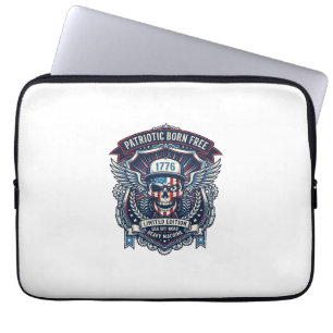 Capa Para Notebook Caminhão Monstro Patriótico 1776 Off Road Skull Pe