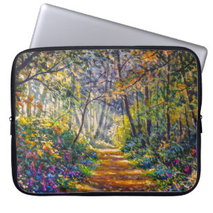 Capa Para Notebook Caminho do Impressionismo: Aquarela da Floresta Su
