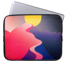 Capa Para Notebook Caminho para o Sol – Vibrante Montanha Abstrata
