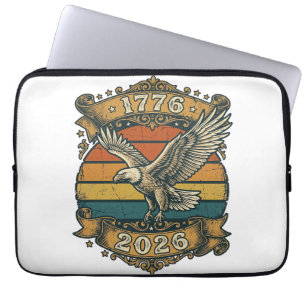 Capa Para Notebook Camisa Águia Vintage 1776 2026 Patriótica Retro Di
