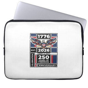Capa Para Notebook Camisa Águia Vintage 1776 2026 Tipografia Patrióti