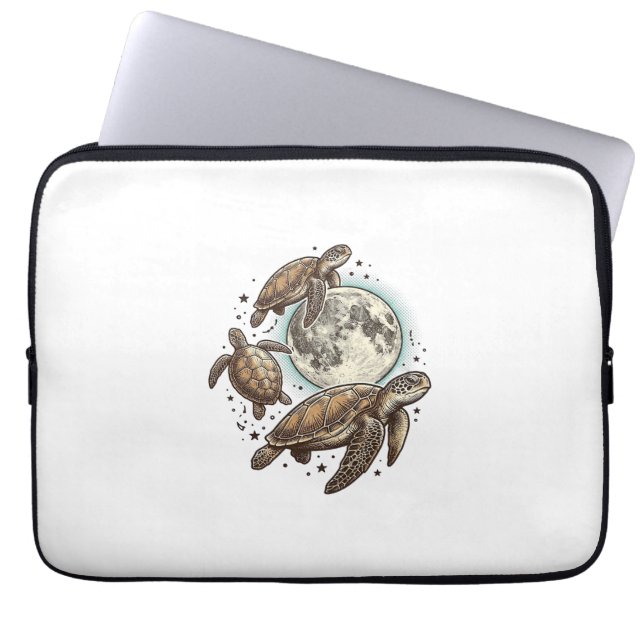 Capa Para Notebook Camisa com Desenho de Tartaruga Marinha Gravada à  (Frente)