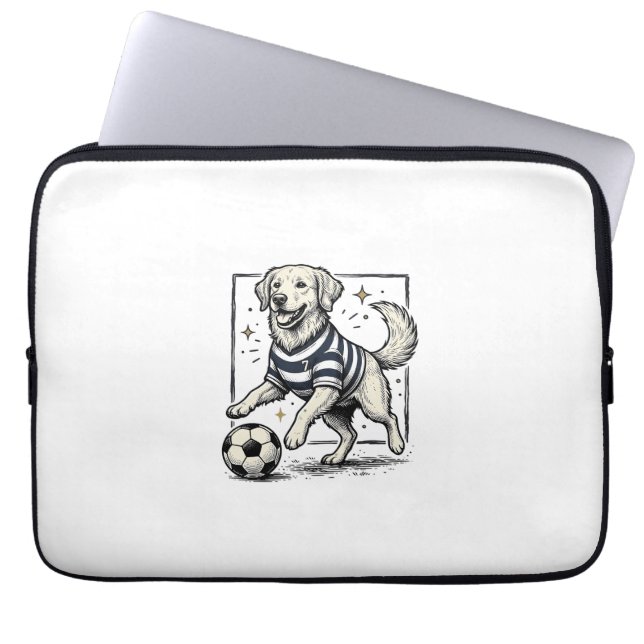 Capa Para Notebook Camisa com Gravação de Cachorro de Futebol Antigo  (Frente)
