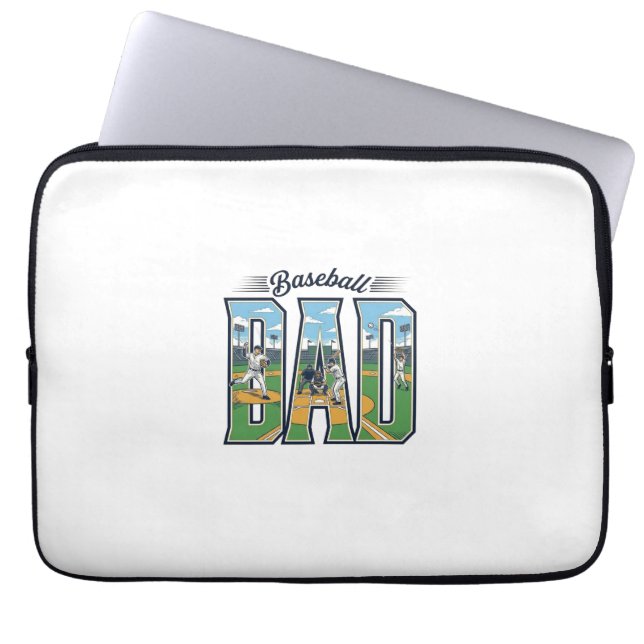 Capa Para Notebook Camisa com Letra Gravada para Pai de Beisebol Vint (Frente)