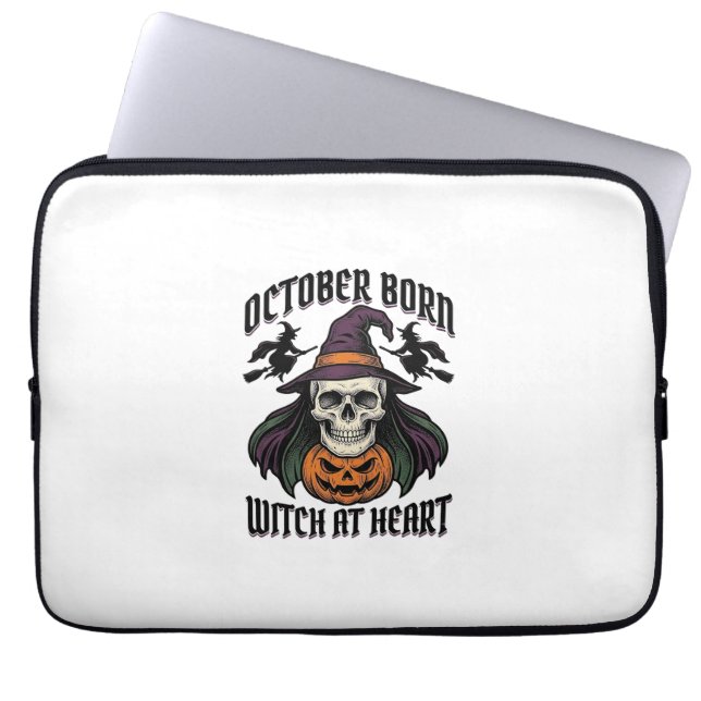 Capa Para Notebook Camisa da Bruxa de Outubro Aniversário de Hallowee (Frente)
