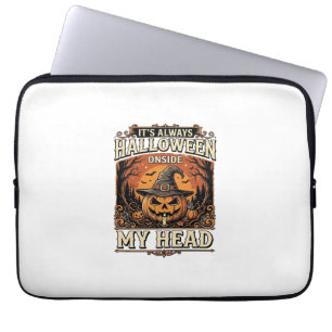 Capa Para Notebook Camisa de Abóbora de Halloween Vintage com Chapéu