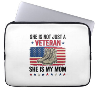 Capa Para Notebook Camisa de Botas Militares Patrióticas de Mãe Veter
