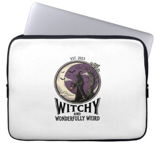 Capa Para Notebook Camisa de Bruxa Vintage Com Arte de Halloween de L