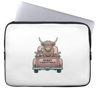 Capa Para Notebook Camisa de Caminhão de Natal de Vaca das Terras Alt