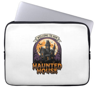 Capa Para Notebook Camisa de Casa Assombrada Vintage Halloween Bem-vi