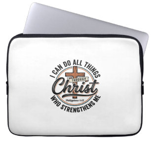 Capa Para Notebook Camisa de Citação Vintage Filipenses 4_13 Cristã