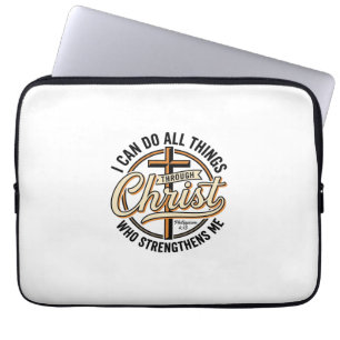 Capa Para Notebook Camisa de Citação Vintage Filipenses 4_13 Cristã