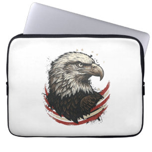 Capa Para Notebook Camisa de Desenho de Águia Careca Patriótica Vinta