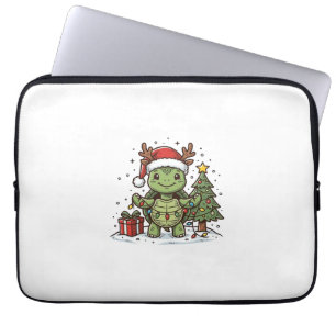 Capa Para Notebook Camisa de Desenho de Tartaruga de Natal Fofo Vinta