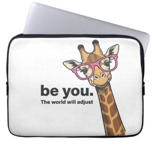 Capa Para Notebook Camisa de desenho engraçado de girafa vintage seja