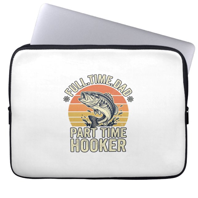 Capa Para Notebook Camisa de design de pesca engraçada para pai vinta (Frente)
