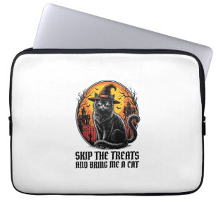 Capa Para Notebook Camisa de Gato de Halloween Gravura Vintage Assust