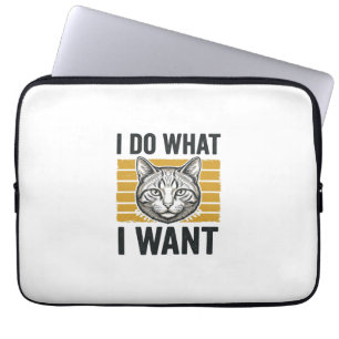 Capa Para Notebook Camisa de Gravura Vintage Gato Engraçado Eu Faço O