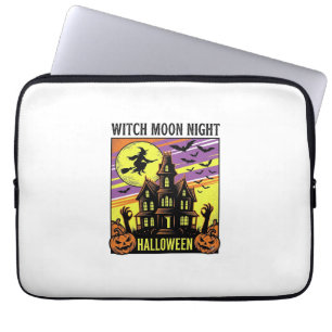 Capa Para Notebook Camisa de Halloween de Bruxa Vintage Casa Assombra