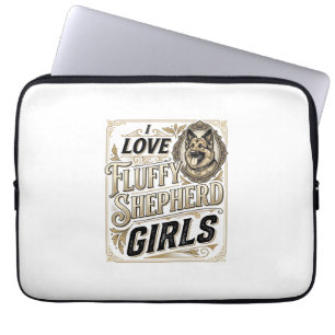 Capa Para Notebook Camisa de Menina Pastor Alemão Vintage Gravação Cã