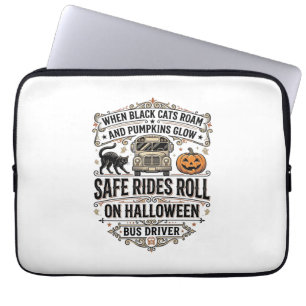 Capa Para Notebook Camisa de Motorista de Ônibus de Halloween Assusta