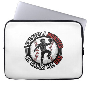Capa Para Notebook Camisa de Pai de Beisebol Monstro Vintage Design d