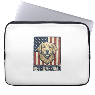 Capa Para Notebook Camisa de Pai Retriever Vintage Bandeira do Cão De