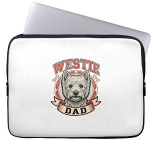 Capa Para Notebook Camisa de Pai Westie Vintage para Amantes de Cães