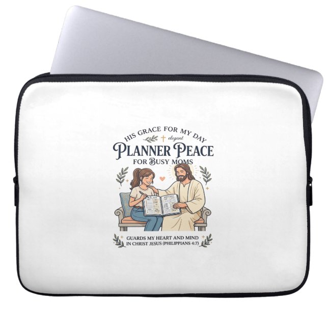 Capa Para Notebook Camisa de planejador de mãe escolar em casa Jesus  (Frente)