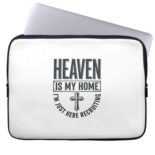 Capa Para Notebook Camisa de Recrutamento Cristão Céu é Minha Casa De (Frente)