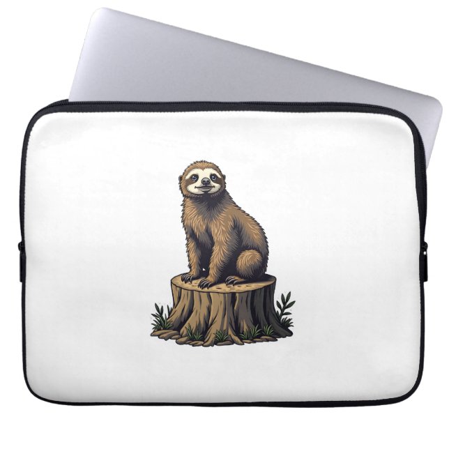 Capa Para Notebook Camisa de Vida Selvagem com Gravação de Preguiça R (Frente)