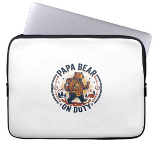 Capa Para Notebook Camisa do Dia dos Pais Papai Urso em Serviço Anima