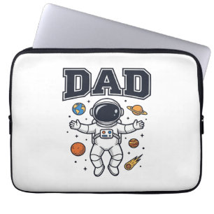 Capa Para Notebook Camisa do Papai Astronauta Espaço Vetor Design_1