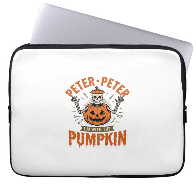 Capa Para Notebook Camisa engraçada do esqueleto de Halloween Peter P (Frente)