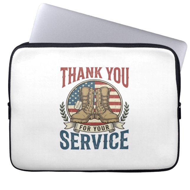 Capa Para Notebook Camisa Obrigado pelo Seu Serviço Botas Militares D (Frente)