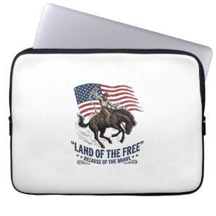Capa Para Notebook Camisa Patriota Cowboy Terra Da Liberdade Ocidenta