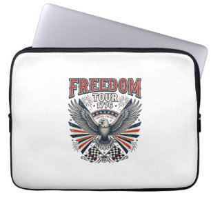 Capa Para Notebook Camisa Patriótica Águia Vintage Tour da Liberdade 